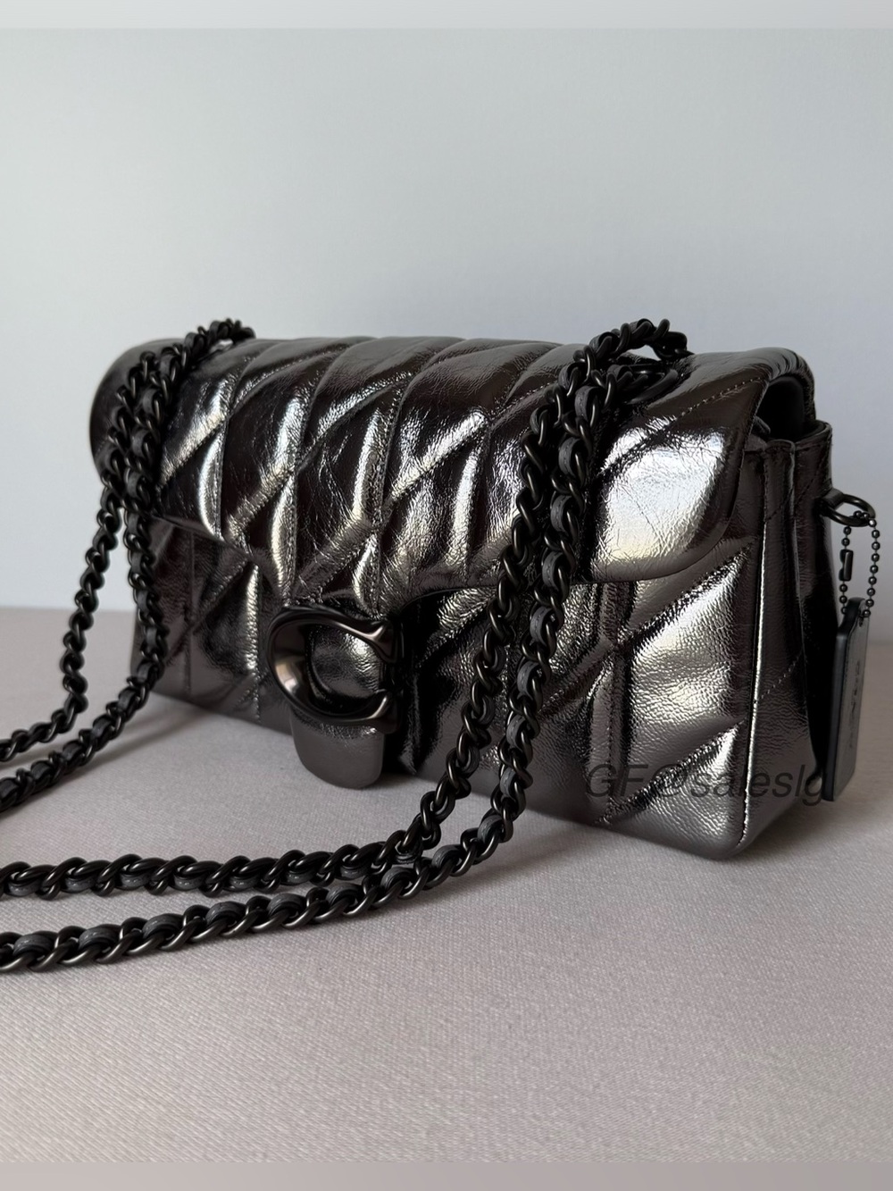 Coach Tabby Shoulder and crossbody Bag 26 With Quilting anthracite CW594 NWT